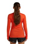 Dámská merino mikina ICEBREAKER Wmns 200 Realfleece Descender LS Half Zip, Fervid velikost: XS