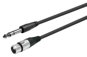 VivoLink XLR (F) - Jack 6,35mm audio kabel 3m / Audio kabel / černá (PROAUDXLRFJACKS3)