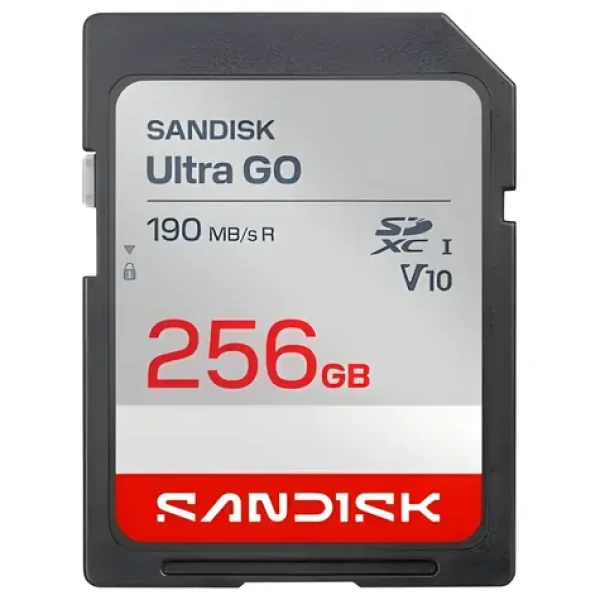 SanDisk Ultra GO SDXC 256 GB / Paměťová karta / čtení: 190 MB/s (SDSDUGN-256G-GN6IN)