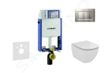 GEBERIT - Kombifix Set předstěnové instalace, klozetu a sedátka Ideal Standard Tesi, tlačítka Sigma30, matný chrom/chrom 110.302.00.5 NF7