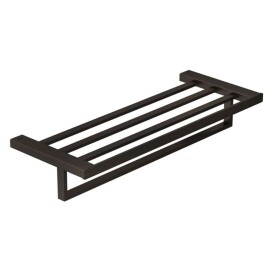 KLUDI - Vela C Držák ručníku s poličkou, délka 60 cm, broušený Gunmetal 31989N2