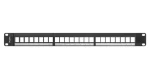 Lanberg PPKS-1024-B černý / Patch panel / Modulární (Keystone) / 24 portů / 1U / 19" (PPKS-1024-B)