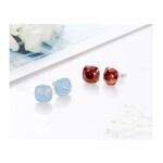 Stříbrné náušnice Swarovski Elements Victoria - stříbro 925/1000, více barev, Pacific Opal