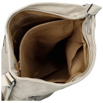 Trendy dámská koženková crossbody kabelka Tizia, krémová