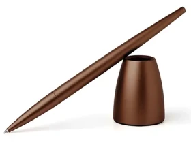 Lexon Scribalu LS64BZ bronzová / Kuličkové pero / hliníkové tělo / stojánek (LS64BZ)