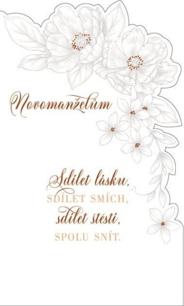 Svatební bílé květy slepotiskem - Albi