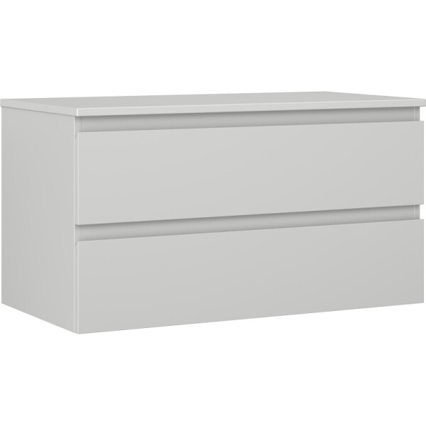 MEXEN/S - Orio koupelnová skříňka pod umyvadlo 90 cm s deskou, 2 zásuvky, šedá mat 91A10-09047-2-BFFC62