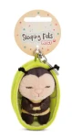 NICI GREEN klíčenka spící Včelka + zelený košík 12 cm