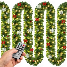 DBA Svíticí girlanda 80 LED/ 5m s dekorací a dálkové ovládání