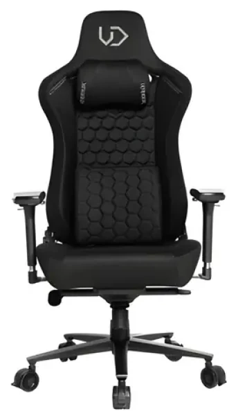ULTRADESK Herní křeslo Throne černá / textil / 4D področky / 140 kg / sklon 90–170° (UDESK-TH-BK)