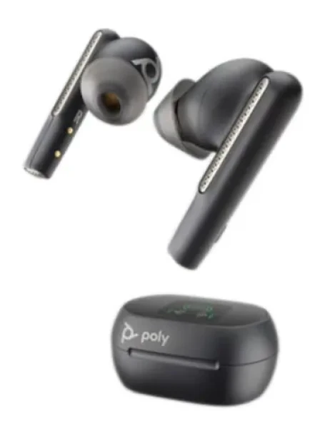 Poly Voyager Free 60+ UC černá / bezdrátová sluchátka do uší / mikrofon / BT 5.3 / USB-C / IP54 / ANC (216065-02)