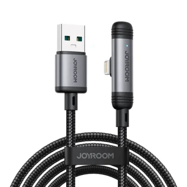 Joyroom S-A56 EnjoyX Series 90° Nabíjecí kabel USB-A (M) - Lightning (M) 3A 1.2m černá (6956116764685)