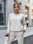 MILIAN dámská tepláková souprava světle béžová FashionStreet AY0819 M