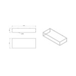 SAPHO - SKA konzole pod umyvadlo/desku 119,7x22x51cm, černá mat SKA820