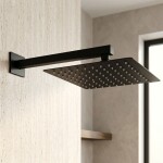 REA - Čtvercová hlavová sprcha JS-P015B 30cm Black REA-P0613