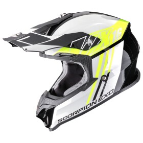 Moto přilba Scorpion VX-16 Evo Air Lignes černo/fluo žlutá - XL
