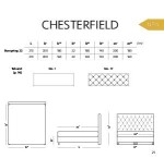 Materasso Postel čalouněné jednolůžko CHESTERFIELD - bočnice ROZMĚR: 120 x 200 cm