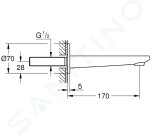 GROHE - Lineare Vanová vpusť, Cool Sunrise 13383GL1