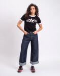 Tričko Carhartt WIP W' S/S Outlaw Star Ringer T-Shirt Black/Wax heavy stone wash