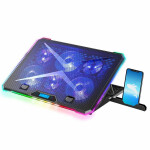 EVOLVEO Ania 9 RGB černá / chladící podstavec pod notebooky 10" - 17" / 17070 mm ventilátory (ANIA9)