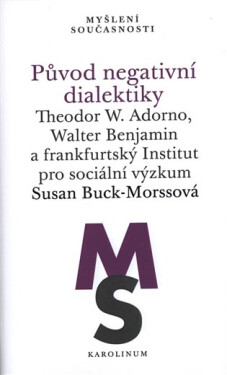 Původ negativní dialektiky Theodor W. Adorno, Walter Benjamin a frankfurtský Institut pro sociální výzkum - Susan Buck-Morssová