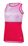 Dámský cyklistický dres SUMMER, bílá/růžová (elastický materiál, velikost XXL)