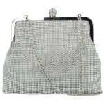 Luxusní dámské psaníčko Moon Jilani, stříbrné