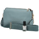 Stylová dámská koženková crossbody kabelka Ebbas, džínově modrá