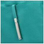 Trendy dámská malá kožená crossbody Simona, tyrkysová