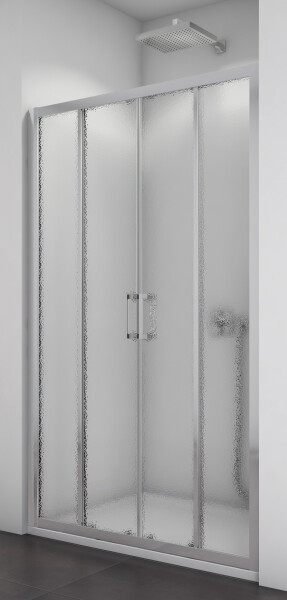 SanSwiss TOPS4 1400 01 22 Sprchové dveře dvoudílné 140 cm, matný elox/durlux
