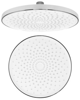 SAPHO - Hlavová sprcha, průměr 220, silikon trysky, ABS/chrom/bílá SK852