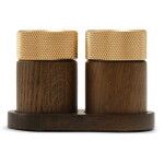 GEJST Mlýnek na sůl a pepř Sina Dark Oak / Brass, hnědá barva, dřevo, kov