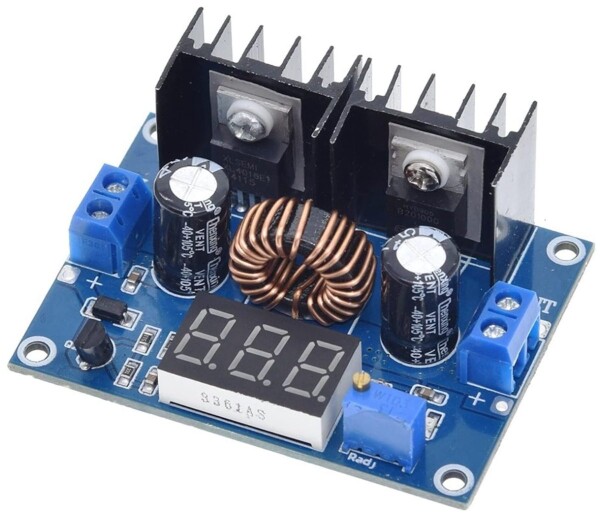XH-M404 – DC-DC step-down měnič 4–40 V, 7A (s voltmetrem, XL4016E1)