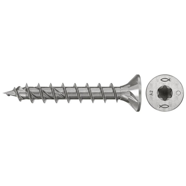 Fischer 574068 šrouby do dřevotřísky 5 mm 30 mm TX Nerezová ocel 200 ks