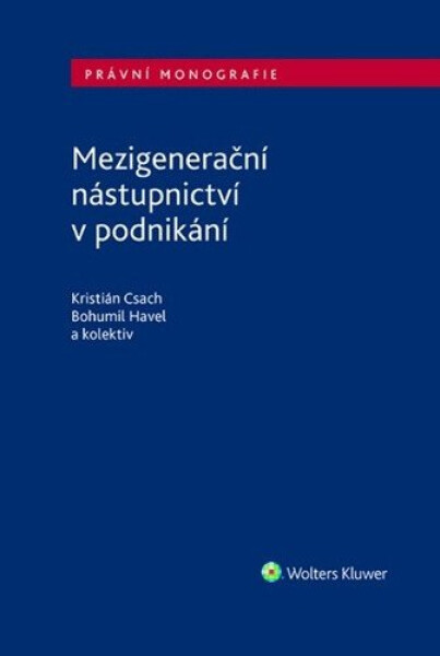 Mezigenerační nástupnictví v podnikání - Kristián Csach