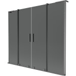 MEXEN/S - Velar L Duo dvoukřídlá posuvná vanová zástěna 200 x 150, grafit, grafit kartáčovaná 896-200-003-42-66
