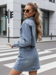 Dámské mini šaty JINELLA EY2569 Jeans modrá - Fashion Street jeans-modrá M