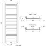 MEXEN - Bolt otopný žebřík/radiátor 1500 x 500 mm, 389 W, bílá W126-1500-500-00-20