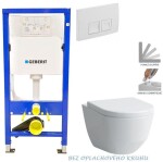 GEBERIT DuofixBasic s bílým tlačítkem DELTA50 + WC LAUFEN PRO RIMLESS + SEDÁTKO 458.103.00.1 50BI LP1