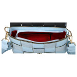 Nadčasová dámská koženková crossbody kabelka LB Melinda, modrá