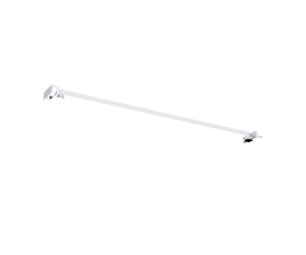 Erga Paris, rohová vzpěra pro sprchové zástěny o tloušťce skla 6/8/10 mm, délka 45cm, bílá matná, ERG-V02-PARIS-BAR45-WH
