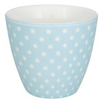 GREEN GATE Latte cup Dotty Pale Blue 300 ml, modrá barva, porcelán 300ml