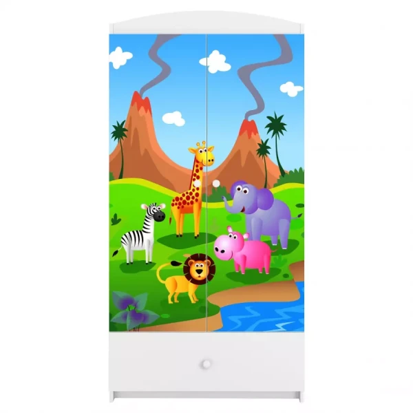 Skříň Babydreams bílá - Safari