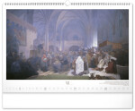 Nástěnný kalendář 2026 NOTIQUE - Slovanská epopej – Alfons Mucha, 48 x 33 cm