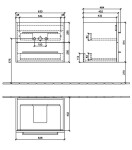 VILLEROY & BOCH - Avento Umyvadlová skříňka, 63x51x45 cm, 2 zásuvky, Oak Kansas A89000RH