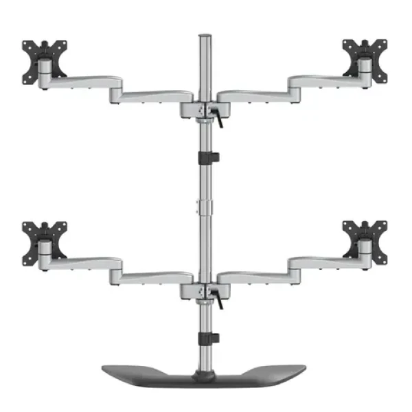 StarTech Quad-Monitor Stand / Držák pro 4 monitory / do 32" / nosnost 8 kg / náklon -40° až 90° / otočení 360° (ARMQUADSS)