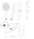 Kielle - Vega Sprchový set s baterií, tyčí, hadicí a sprchovou hlavicí EcoSpare, chrom 20618SN20