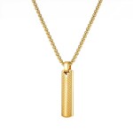 Pánský náhrdelník Simon Gold - chirurgická ocel, Zlatá 60 cm