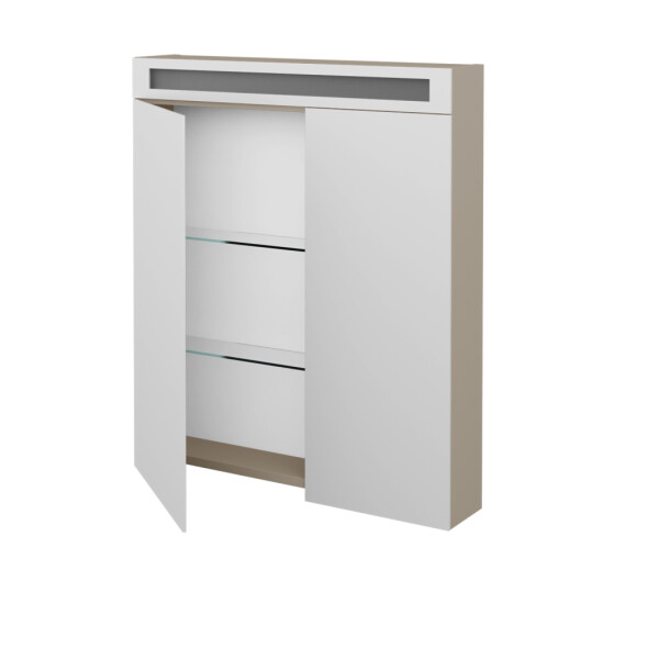 Dřevojas - Dvoudveřová galerka AIR GA2NOE 70 - L04 Béžová vysoký lesk 239176