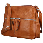 Módní dámská koženková crossbody kabelka Josefina, hnědá